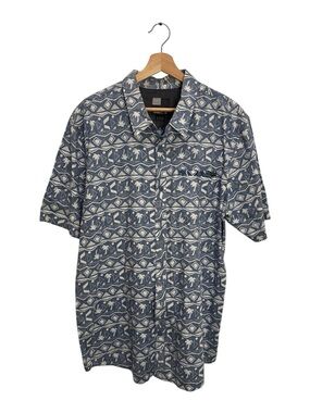 O’Neill XL Blue Hawaiian Button Up Shirt Orig Retail $59